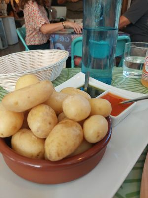 Papas arrugás con mojo at Kuki's in Viella