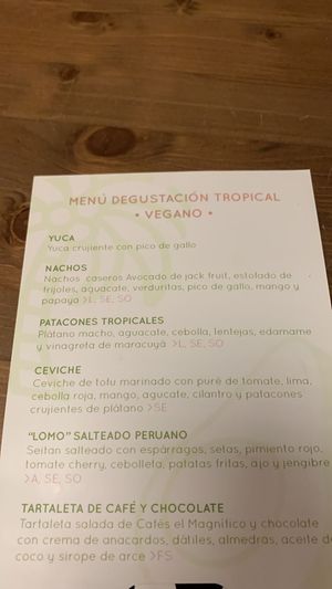 Group menu (vegan) at Avocado in Barcelona
