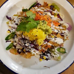 Loaded nachos at Avocado in Barcelona