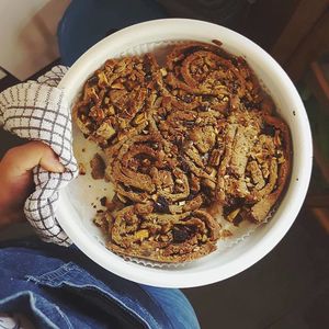 Vegan and gluten free apple & cinnamon buns at The Wilds in North London