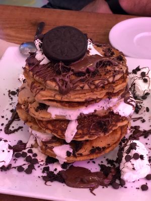 I wish I could make pancakes like these. These were so fluffyyyyy at Freedom Cakes Bakery in Madrid