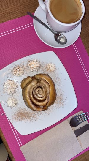 The cinnamon roll heated up is life changing at Freedom Cakes Bakery in Madrid
