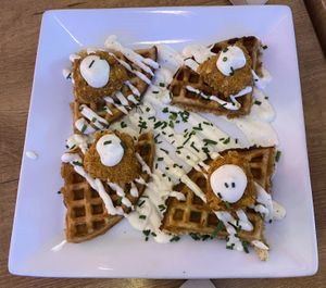 Waffle N “Chicken" at Freedom Cakes Bakery in Madrid