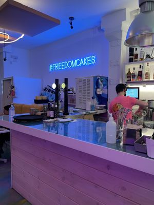 Inside  at Freedom Cakes Bakery in Madrid