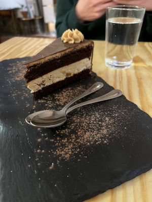 Peanut butter and chocolate cake  at Freedom Cakes Bakery in Madrid