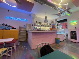 Inside  at Freedom Cakes Bakery in Madrid