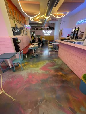 Inside  at Freedom Cakes Bakery in Madrid