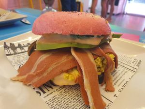Breakfast bap at Freedom Cakes Bakery in Madrid