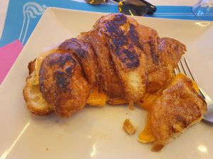 Ham and cheese croissant at Freedom Cakes Bakery in Madrid