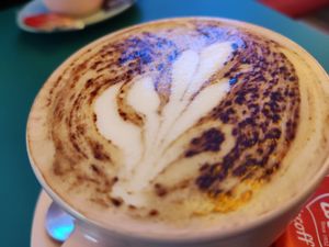 Cappuccino at Freedom Cakes Bakery in Madrid