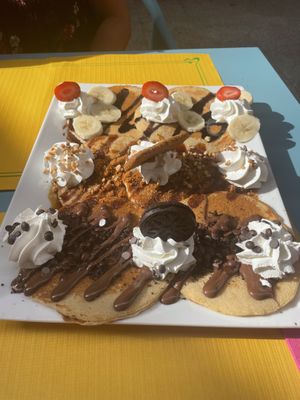 Degustacion of pancake  at Freedom Cakes Bakery in Madrid