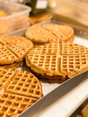 Waffles at Freedom Cakes Bakery in Madrid
