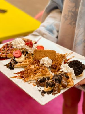 Degustation Waffles at Freedom Cakes Bakery in Madrid