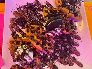 Waffles with oreo  at Freedom Cakes Bakery in Madrid