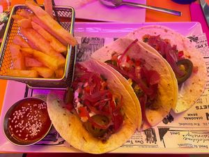 Tacos  at Freedom Cakes Bakery in Madrid