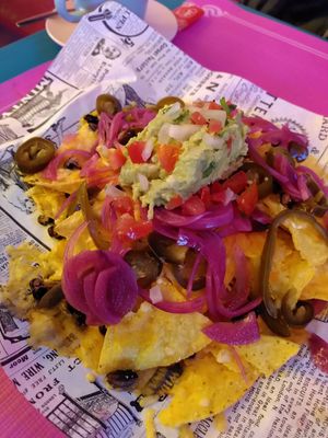 Sublime nachos at Freedom Cakes Bakery in Madrid