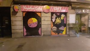 Outside at Freedom Cakes Bakery in Madrid
