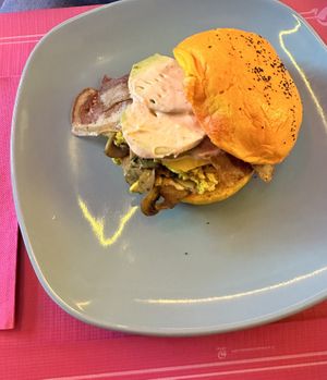 Breakfast bap  at Freedom Cakes Bakery in Madrid