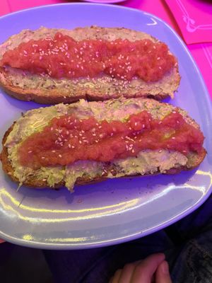 Avocado toast  at Freedom Cakes Bakery in Madrid