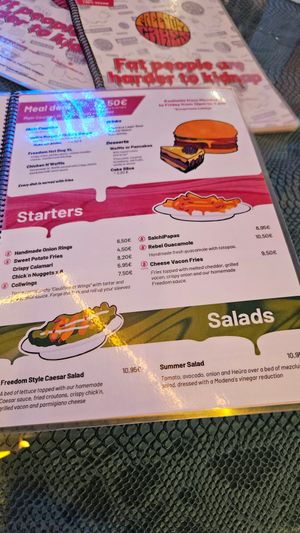 Menu Oct 23 at Freedom Cakes Bakery in Madrid