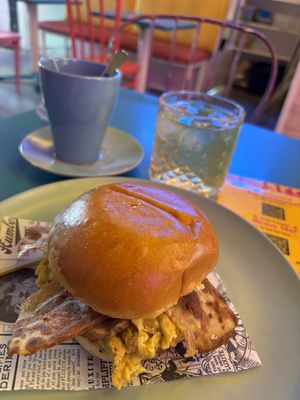 Breakfast bap  at Freedom Cakes Bakery in Madrid
