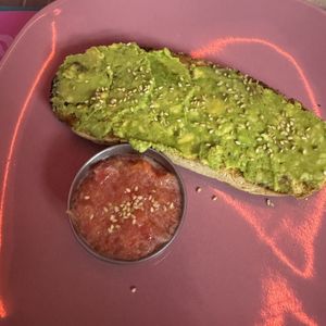 Avocado tomato toastt  at Freedom Cakes Bakery in Madrid