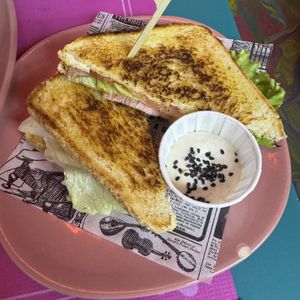 Traditional ham and cheese   at Freedom Cakes Bakery in Madrid