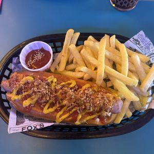 Hot dog  at Freedom Cakes Bakery in Madrid