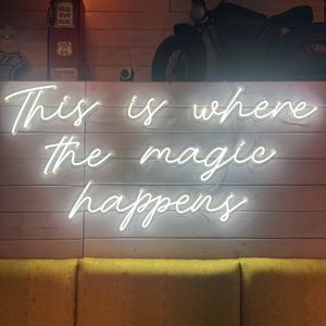 Signs  at Freedom Cakes Bakery in Madrid