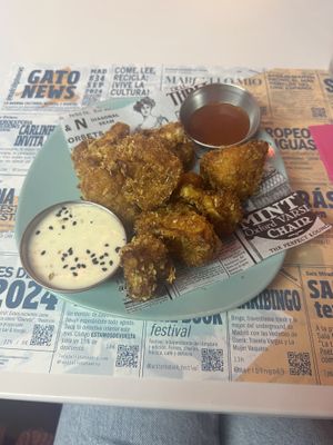Delicious cauliflower wings  at Freedom Cakes Bakery in Madrid
