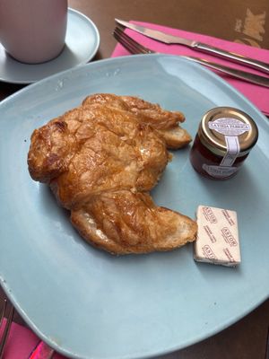 Croissant with jam  at Freedom Cakes Bakery in Madrid