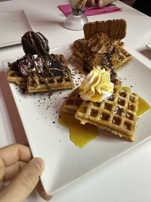 Waffle tasting  at Freedom Cakes Bakery in Madrid