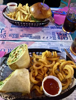 American cheeseburger & wrap   at Freedom Cakes Bakery in Madrid