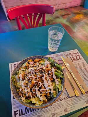 Caesar salad at Freedom Cakes Bakery in Madrid