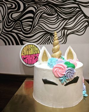 Unicorn cake at Freedom Cakes Bakery in Madrid
