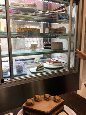 just half of the cakes available at Freedom Cakes Bakery in Madrid