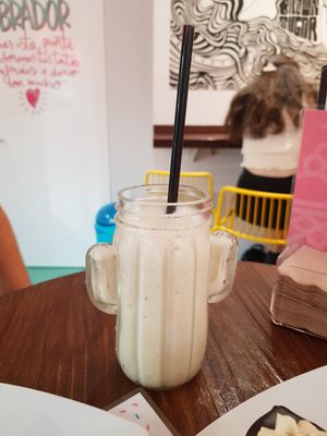 Coconut milkshake at Freedom Cakes Bakery in Madrid