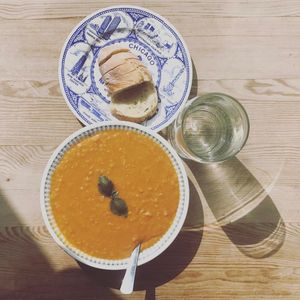 Lentil soup! at Llama Lloyd in Gothenburg