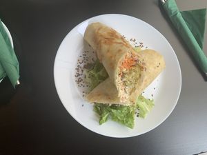 Falafel wrap at Simple Green in Zagreb