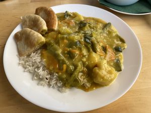 Meni of the day - Curry  at Simple Green in Zagreb