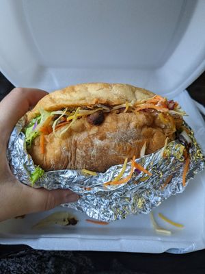 Giant kebab at Simple Green in Zagreb