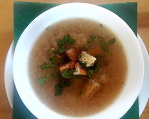 Great soups every day...  at Simple Green in Zagreb