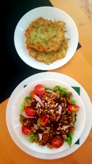 Big salad on summer day  at Simple Green in Zagreb