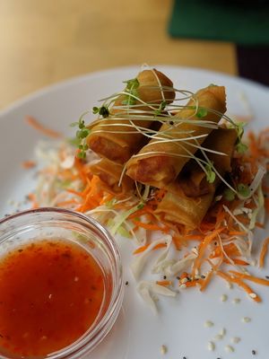 Spring rolls at Simple Green in Zagreb
