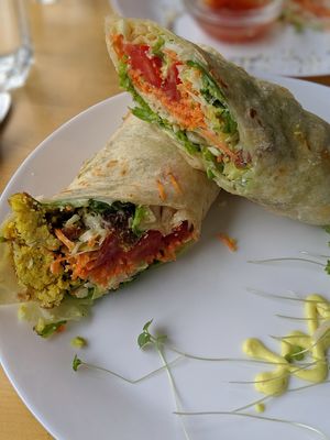 Falafel wrap at Simple Green in Zagreb