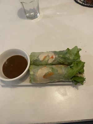 Spring rolls  at Loving Hut in Seattle