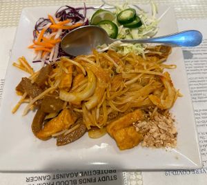 pad thai  at Loving Hut in Seattle