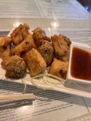 Vegetable tempura   at Loving Hut in Seattle