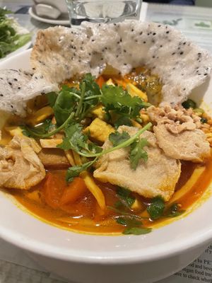 Golden era noodles  at Loving Hut in Seattle