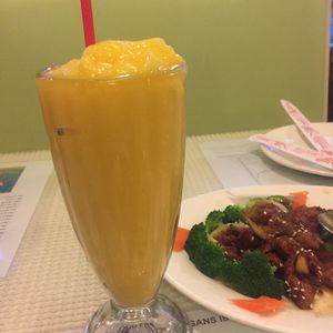 mango smoothie!  at Loving Hut in Seattle